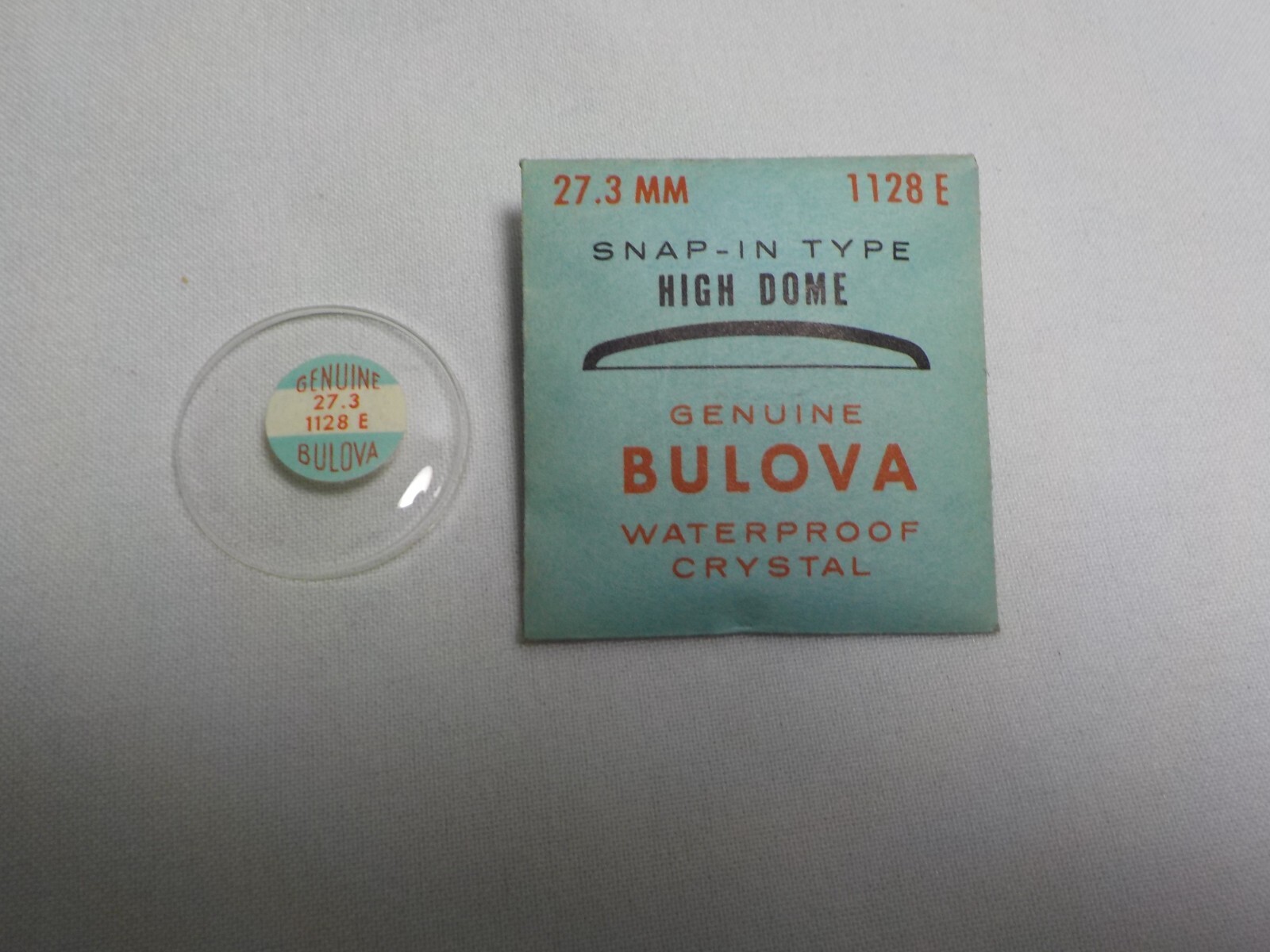 GENUINE BULOVA 1128 E ROUND WATCH CRYSTAL REPLACEMENT PART 27.3MM 58