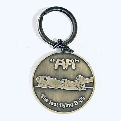 Fifi The Last Flying B-29 US Air Force Ghost Squad Commemorative Brass KeyChain