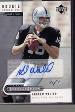 2005 Upper Deck Andrew Walter #249 Rookie Foundations Auto 1/1 Raiders