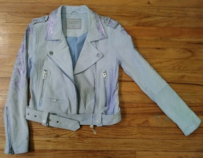 light blue suede jacket