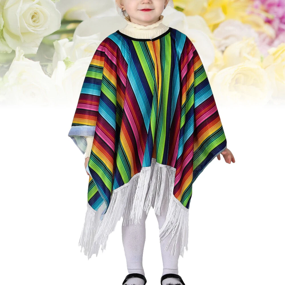 VETEMENTS Mantello Messicano Abbigliamento Vestito Fantasia Costumi Halloween Messico Vestiti