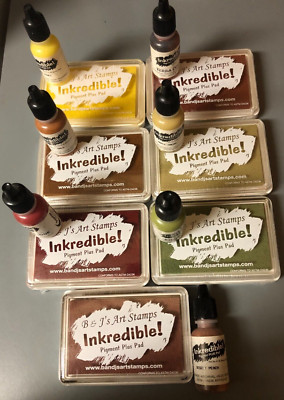 Lot of 7 Inkredible! Pigment PLUS Ink Pads & Reinkers