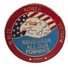 Paquete de 12 prendedores de solapa gorra Pow-Mia's de la Segunda Guerra Mundial Corea Vietnam Remember All Our Pow-Mia's M-533