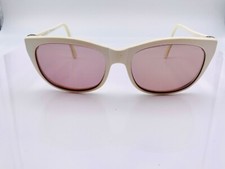 Vintage Head Flex SG4 White Oval Horn-Rimmed Sunglasses FRAMES ONLY