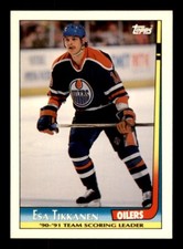 1991-92 Topps Hockey Team Scoring Leaders #6 Esa Tikkanen Oilers