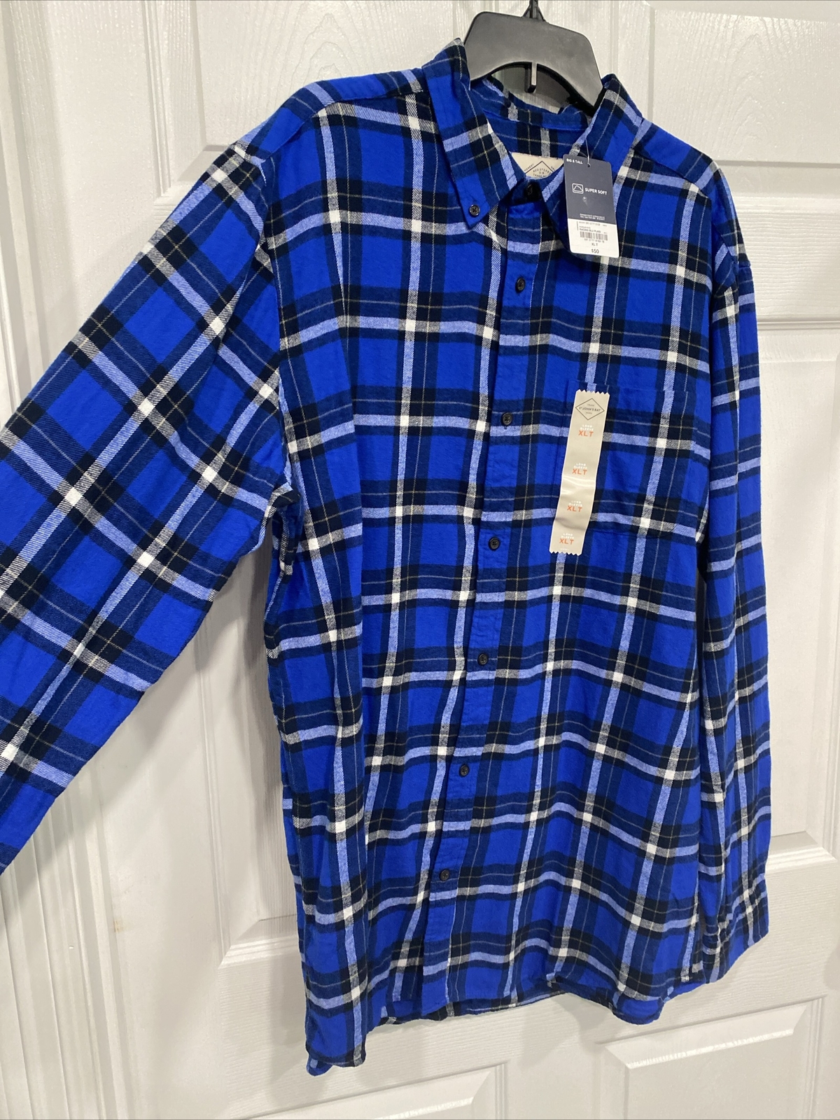 Men’s XLT flannel shirtSt John’s BayBlue Black plaid long sleeves