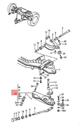 Genuine Volkswagen Track Control Arm Left Lower NOS 291407151D | eBay 