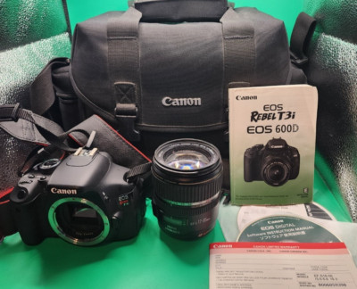 CANON EOS REBEL T3I DIGITAL CAMERA W/ EFS 17-35MM 1:4 LENS, Bag, Manuel- WORKS