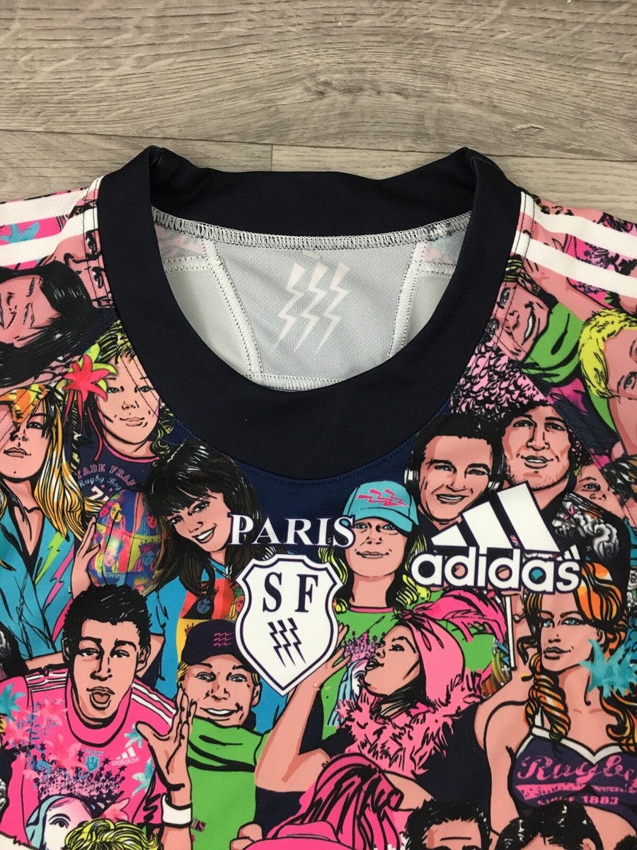 adidas - ラグビーStade Francai de Parisユニ Adidas Stade Francais Paris 2010/11 Rugby Union Jersey Shirt