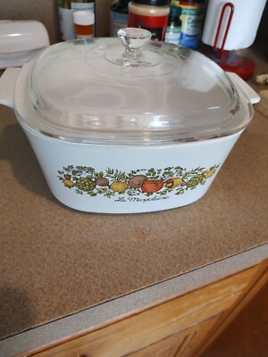Extremely Rare Corning Ware 3 Liter A-3-B Spice Of Life L Echalote La Marjolaine