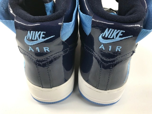 2003 Men Nike Air Force 1 Hi AF1 Rasheed Wallace Patent Leather Navy shoes. | eBay