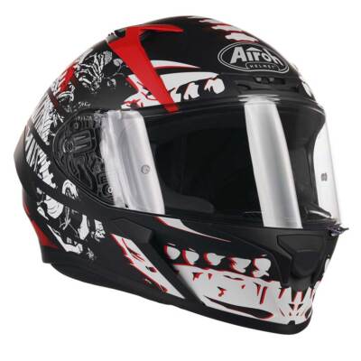 AIROH VALOR SKELETON RIBS MATT ROT SCHWARZ MOTORRAD MOTORRAD INTEGRALHELM
