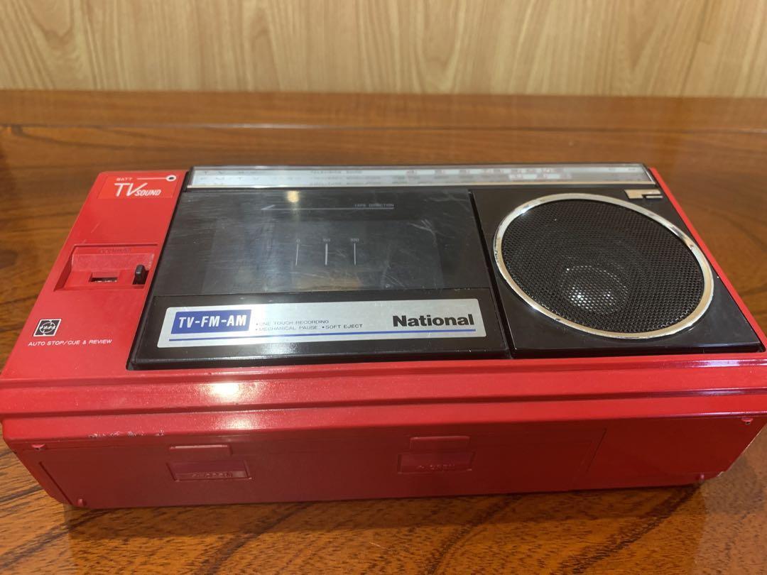 National RX-1835 Radio Cassette Player Red AC V100 | eBay