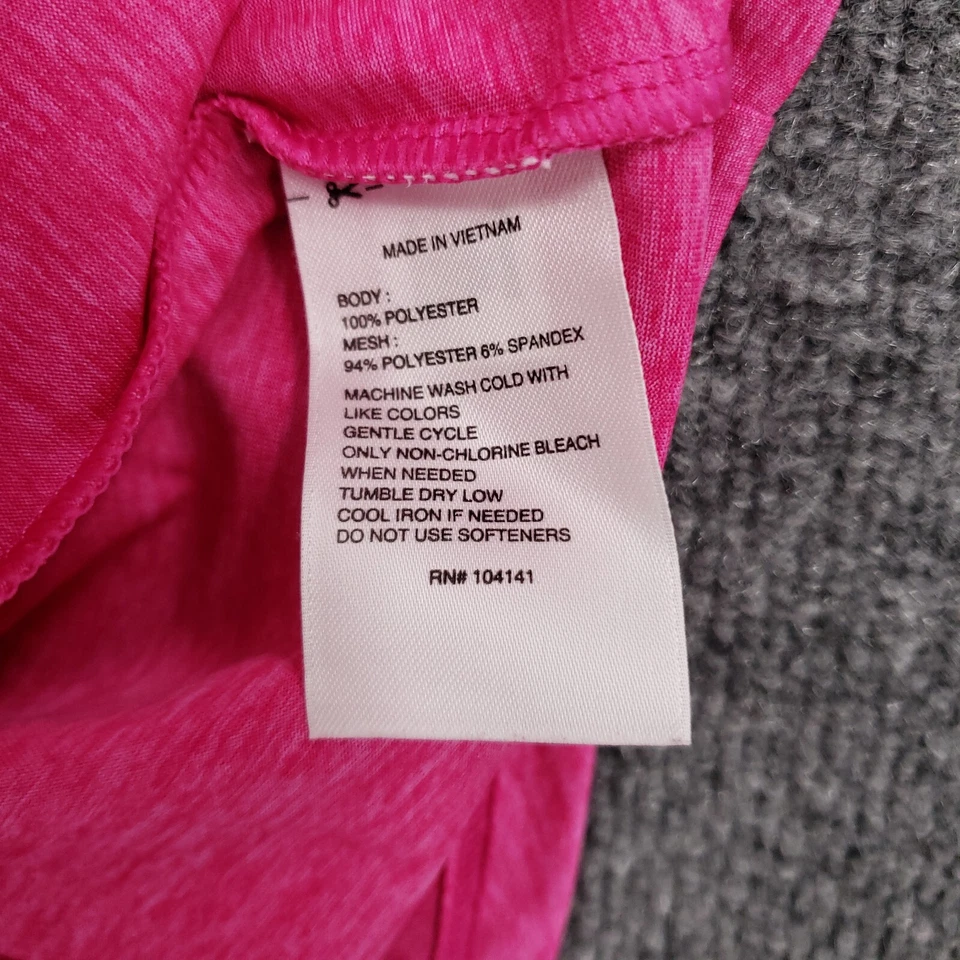 锐步背心女式 S 小号粉色基本网眼镶嵌赛车 Speedwick 跑步上衣 — 第 4/4 张图片