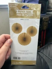 Kraft Paper Tissue Fans Hanging Decorations 3ct New!!!