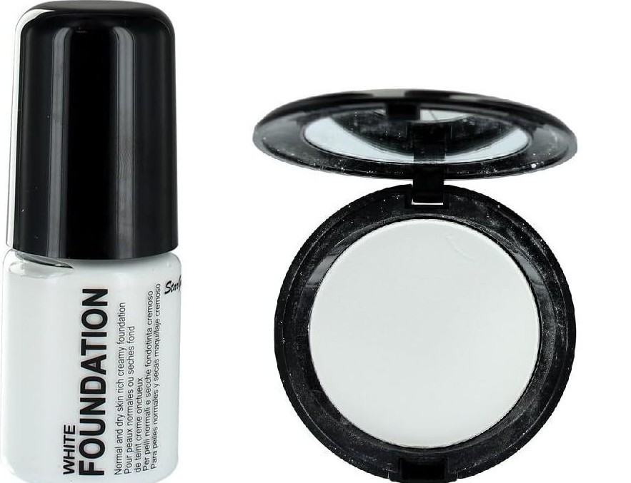 Stargazer White Pressed Powder Liquid Foundation Goth Gothic Vamp