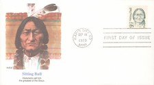 1989 First Day of Issue - Postage Stamp honoring Sitting Bull - Fleetwood