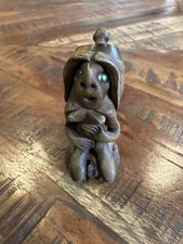 Primative Handmade Tribal Clay Smoking Pipe Stone Acorn Nature 