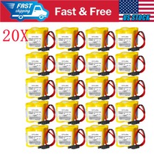 20 x BR-2/3AGCT4A 6V PLC Battery For FANUC A98L-0031-0025 CNC Mahine w Plug US.