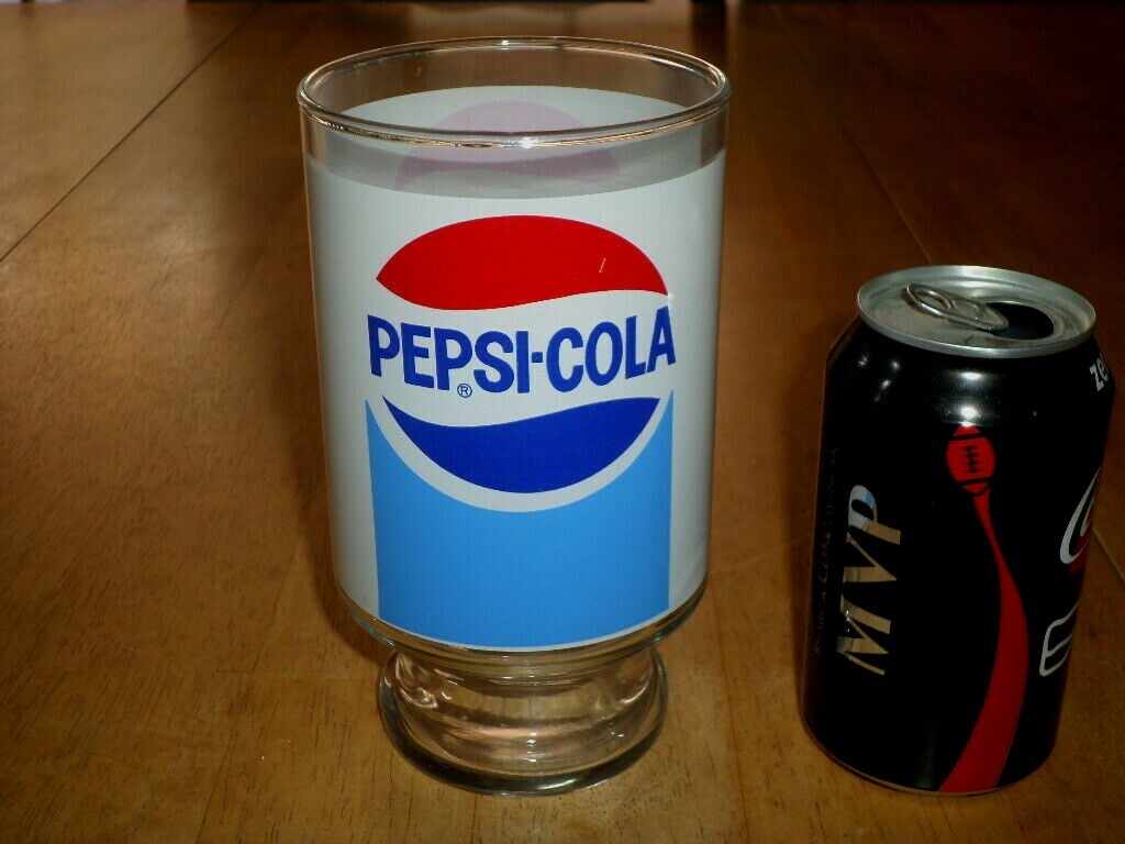 PEPSI-COLA, [JUMBO SIZED], Tall Glass Drink Glass, VINTAGE #1970's yrs. |  eBay
