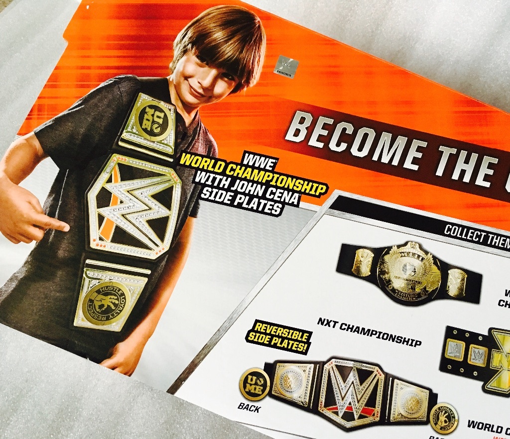 WWE Kids Toy Replica World Heavyweight Title with John Cena