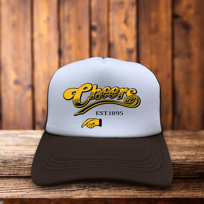Cheers Unisex Trucker Hat Brown Snapback 80s Sitcom Retro TV Adjustable Ball Cap