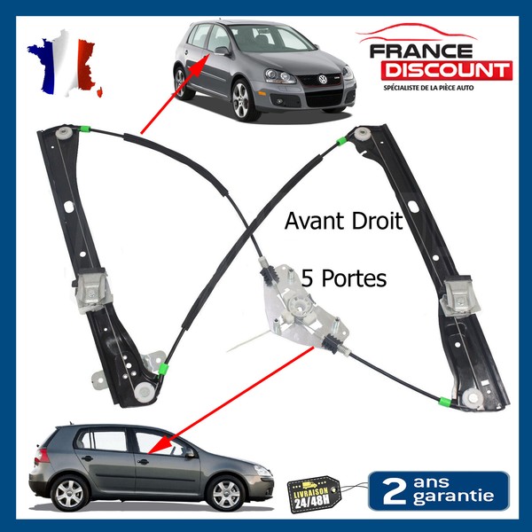 Fensterheber Vorne Rechts Passagier FüR VW Golf 5 (5 TüRen) 1K4837462A 1K4837462-image