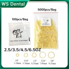 Dental Ortho Elastics Latex Braces Orthodontic Rubber Bands 15 Sizes For Choice