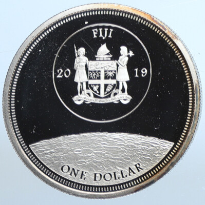 2019 FIJI Queen Elizabeth II APOLLO 11 Space Misson Genuine Dollar