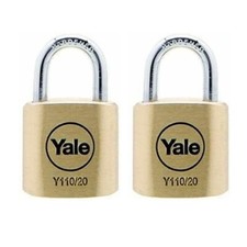 Yale Vorhängeschloss Vorhangschloss 20mm Bügelschloss Keller Koffer Schloss [2x]