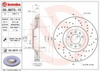 2X Brembo 09.8670.1X Bremsscheibe Vorne FüR CitroËN Peugeot