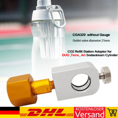 W21.8 Quick Connect Adapter Nachfüllstation für SodaStream Art Terra Cylinder ~