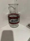 Vintage 70s Coca Cola Godfather's Pizza Carafe Pitcher Coke Collector Bar Decor