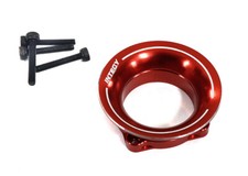 Red Aluminum Cold Air Intake Ram Funnel For 25x25mm Size Cooling Fan