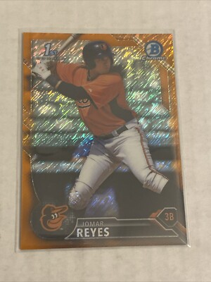 2016 Bowman Chrome Jomar Reyes 1st Bowman  Orange Shimmer Refractor #6/25