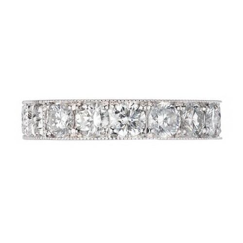 Peter Suchy Vintage Inspired Wedding Band Ring Platinum Diamond 2.20ct - Picture 3 of 6