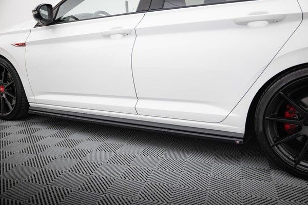 Seitenschweller Ansatz FüR Volkswagen Jetta GLI Mk7 Schwarz Glanz Schweller-image