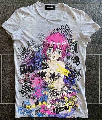 DSQUARED2 F/W 2016 P*RN S MANGA SHIRT T-SHIRT TANK TOP SWEATER M TEE punk anime