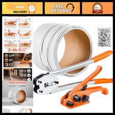 Heavy Duty Banding Strapping Kit - 330ft PP Band, 100 Metal Seals, Packaging Too