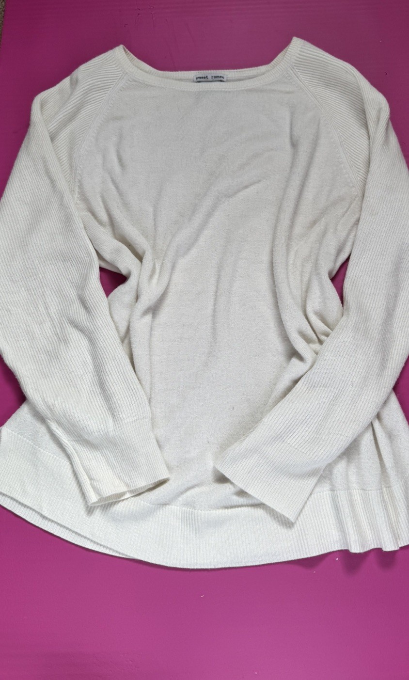Women’s Cream Sweater Essential Basic for Closet … - image 1