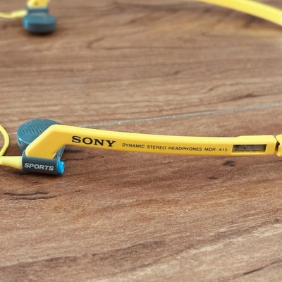 Vintage SONY MDR-A15 Stereo WALKMAN Folding Headphones 1980's