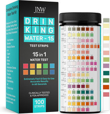 15-in-1 Drinking Water Test Kit - 100 Strips - Quick  Easy Water Testing Strip