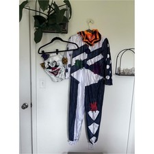 Spooktacular Creations Children's Spooky Creepy Clown Costume Size Large Youth