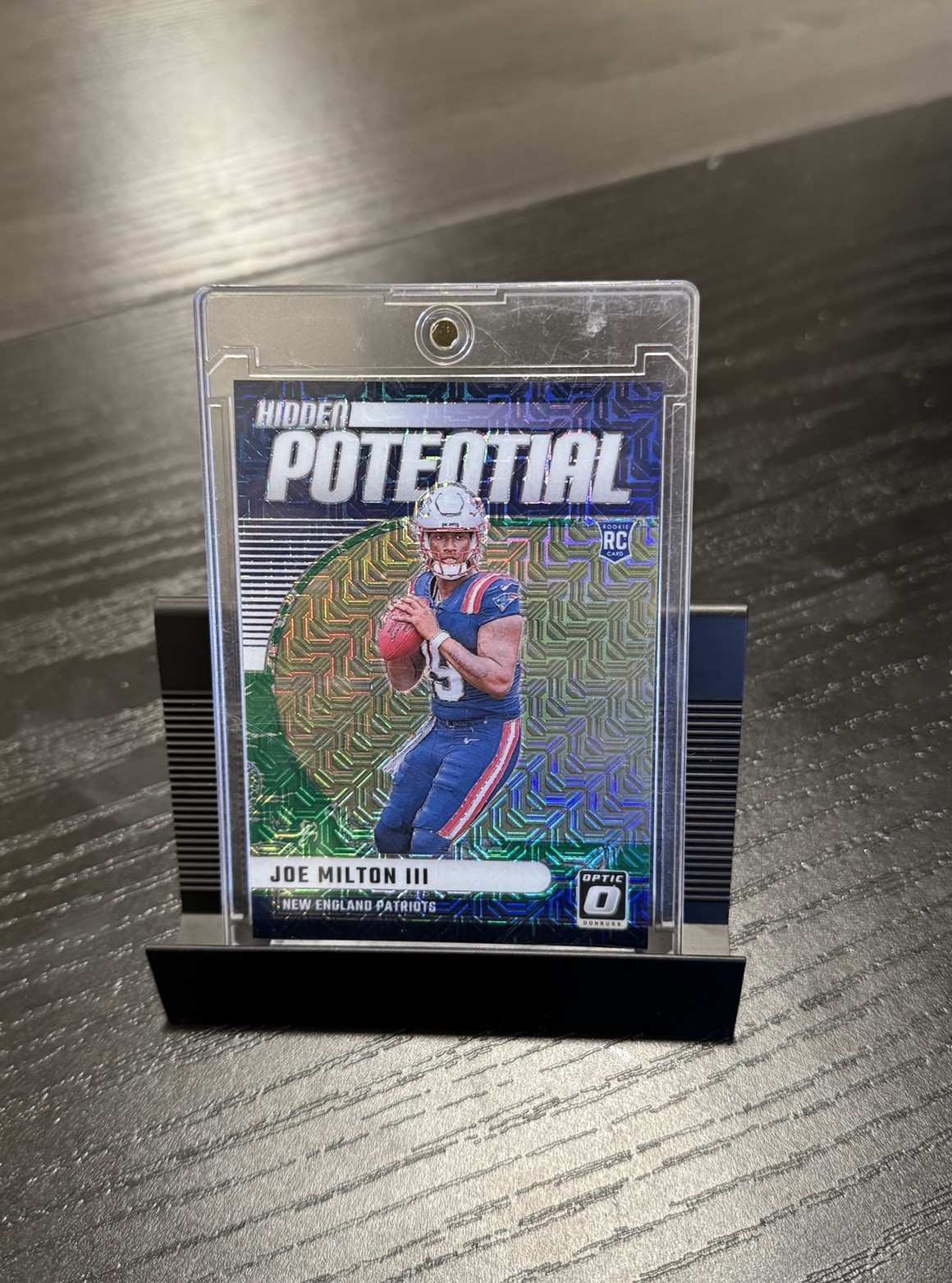 2024 Donruss Optic Hidden Potential Green Dragon Joe Milton RC /24 Mint