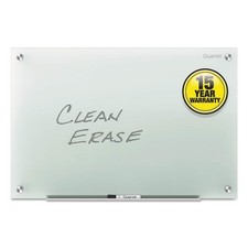 Quartet Glass Whiteboard, Non-Magnetic Dry Erase White 24"W x 18"H, Frosted