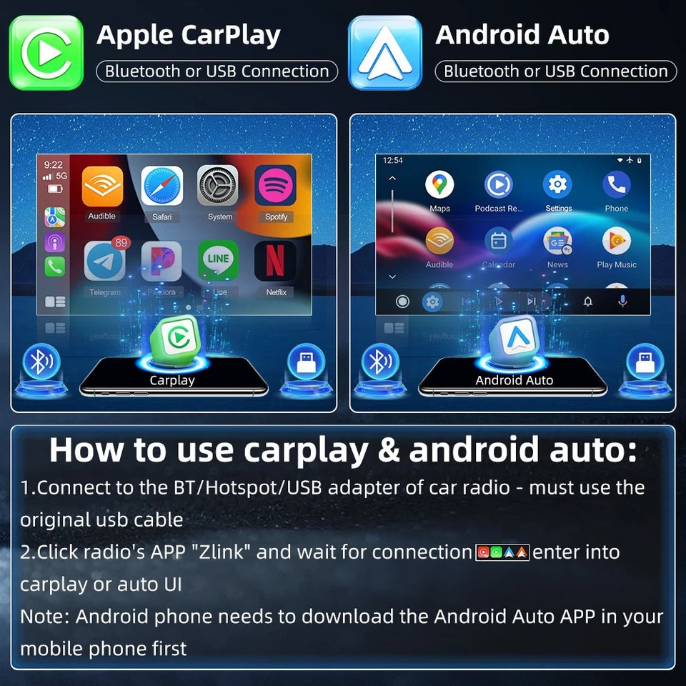 For Toyota C-HR Chr 2018-2022 Apple Carplay Android 15 Car Stereo Radio GPS Navi Foto 4 de 4