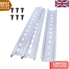 3 Slotted Aluminum DIN Rails - 250mm Long, Ideal for Modular Electrical Systems
