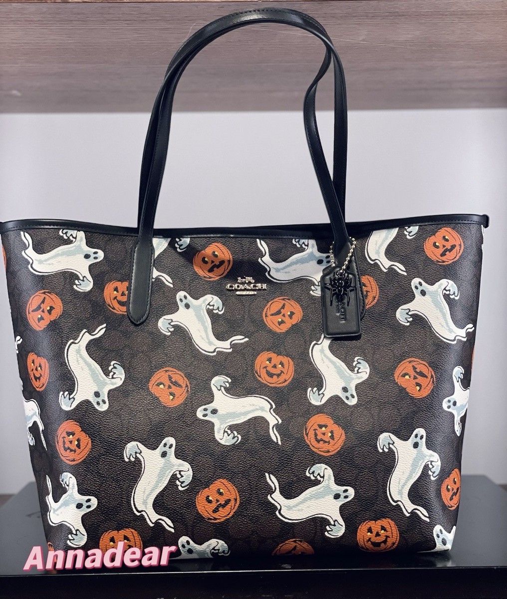バッグ COACH Mercedes collaboration tote bag NWT Coach City Tote Bag Pumpkin Halloween CCE69 | eBay