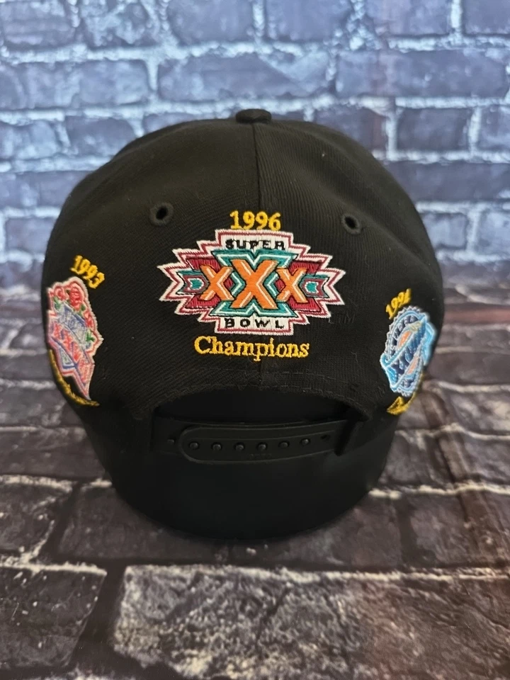 De colección Años 90 Dallas Cowboys Annco 4x Super Bowl Snapback Sombrero Foto 4 de 4