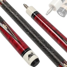 Pool Cue Stick 58'', Canadian Maple Pro Billiard Cue 13mm Leather Tip, Anti-...